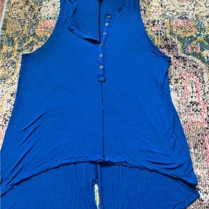 Blue Sleeveless Women's Top